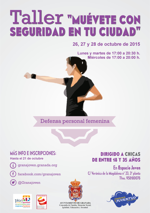 Taller gratuito  " Defensa personal femenina. Muvete con seguridad en tu ciudad".